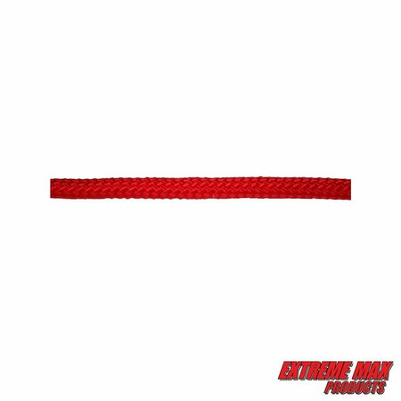 EXTREME MAX Extreme Max 3008.0337 16-Strand Diamond Braid Utility Rope - 1/4" x 25', Red 3008.0337